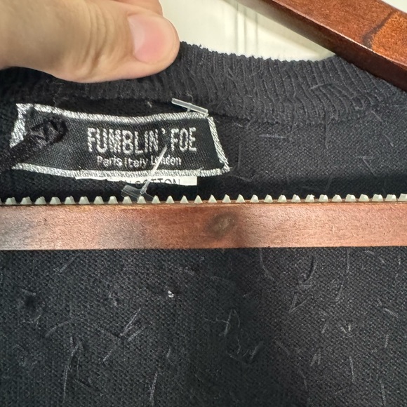 Fumblin Foe Black Mod Sequin Mini Dress Gogo Girl Womens Size Medium - Picture 3 of 4